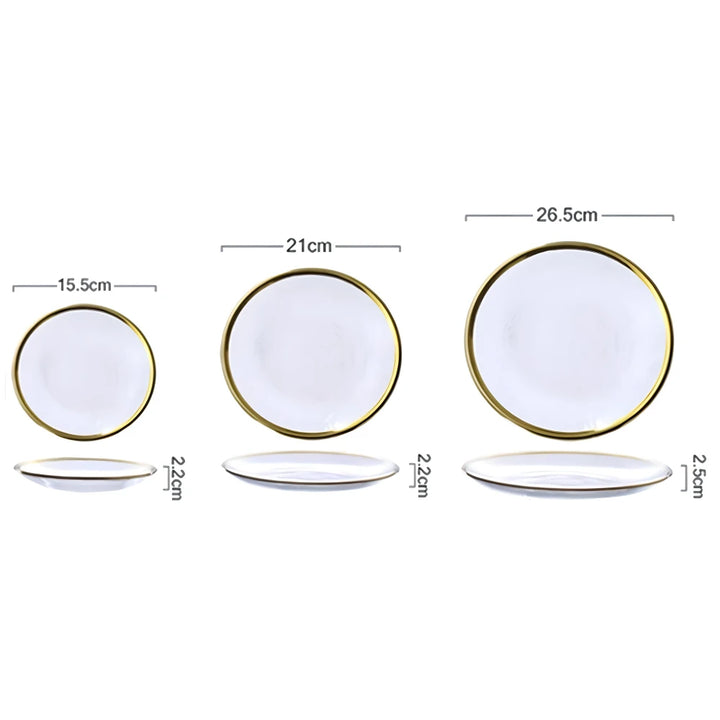 INS Nordic Western Glass Dinner Plates Tableware