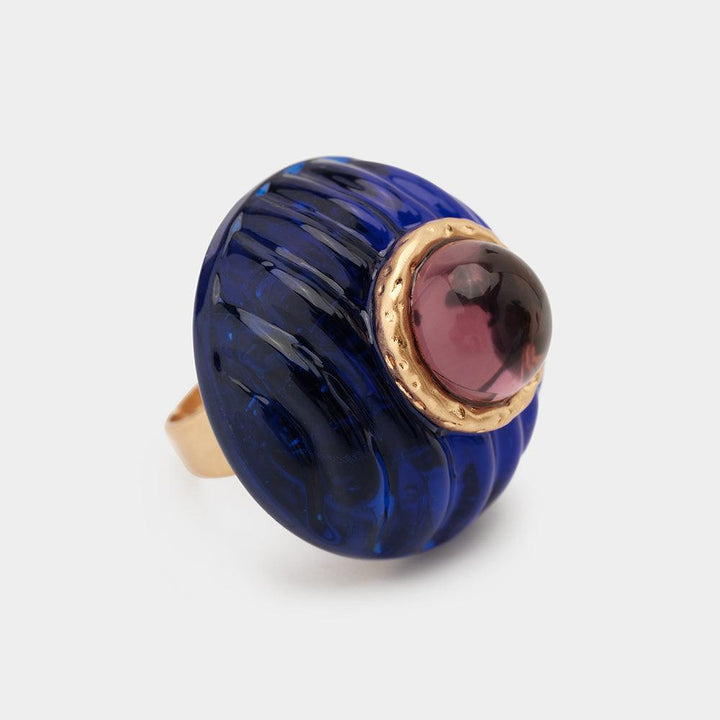 Women's Fashion Simple Clashing Color Lucite Ring - Trendha