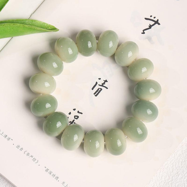 Women's Fashion White Jade Bodhi Root Hand Bracelet - Trendha