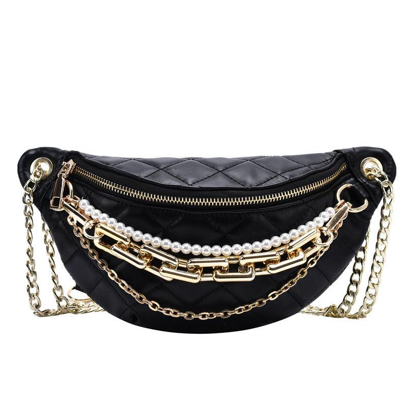 Fashion Chain One Shoulder Messenger Chest Bag - Trendha