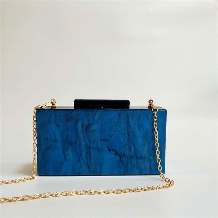 Pearlescent Small Square Bag Party Dress Clutch Bag Hard Box Bag - Trendha