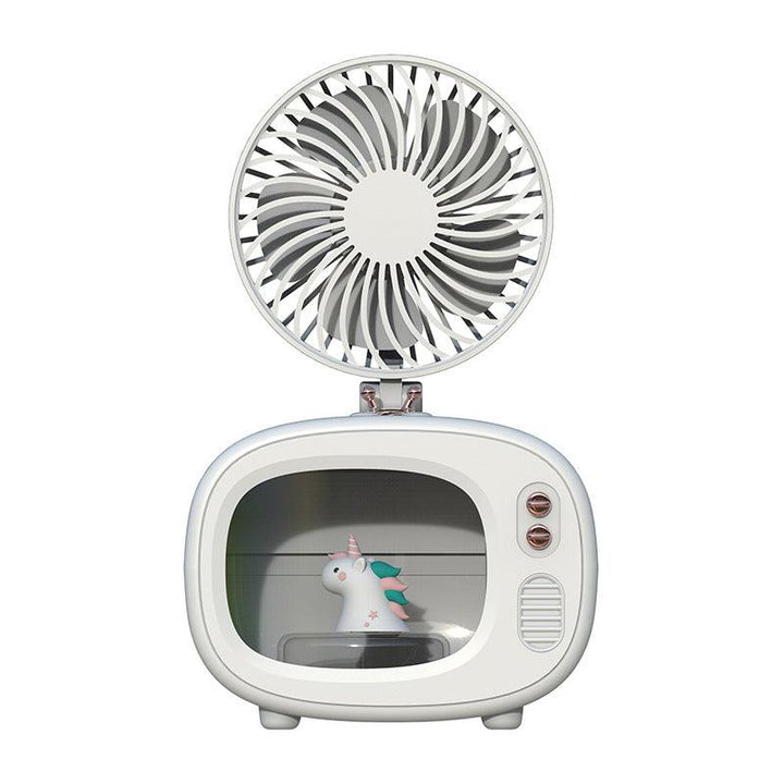 Tv Spray Fan Small Portable Rechargeable Silent - Trendha