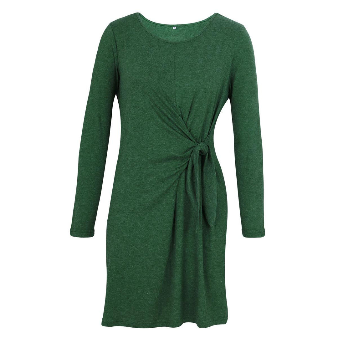 Autumn and winter dress with sleeves - Trendha