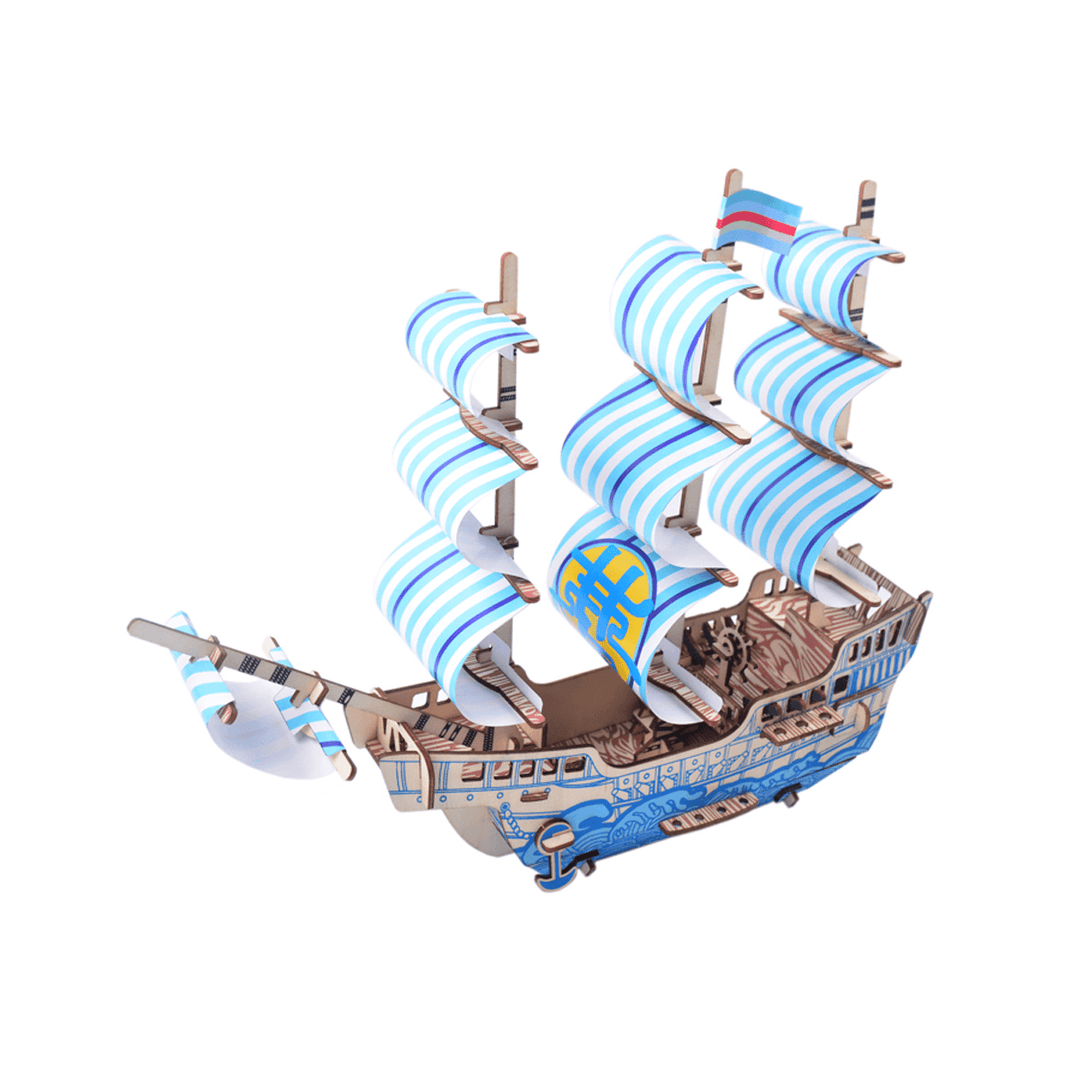 3D Woodcraft Assembly Sailing Series Kit Jigsaw Puzzle Decoration Toy Model for Kids Gift - Trendha