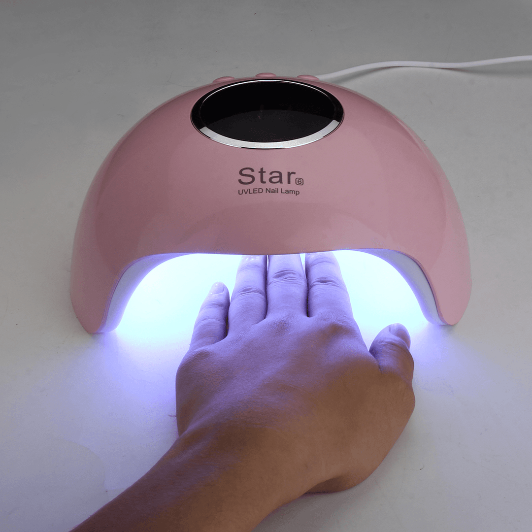 Star6 12Leds USB Lamp for Manicure UV Nail Lamp Nail Dryer for Nail LED UV Lamp 24W LCD Display Drying All Gels Nail Art Tools - Trendha