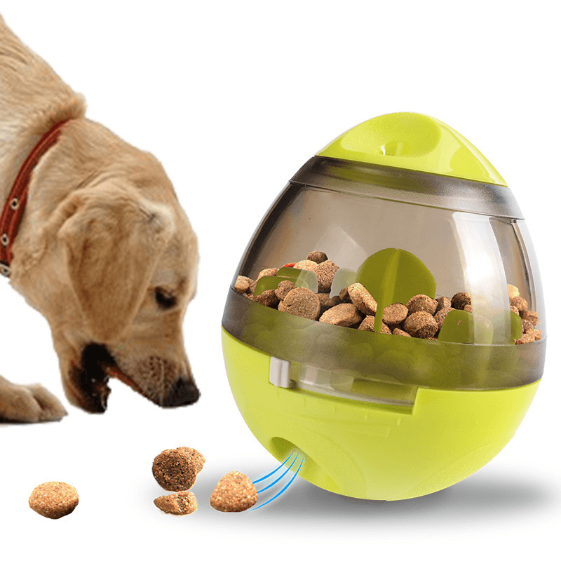 Yani Creative Egg Shape Tumbler Pet Food Dispenser Dog Cat Toy Pet Training Interactive Ball for Medium or Small Pet - Trendha