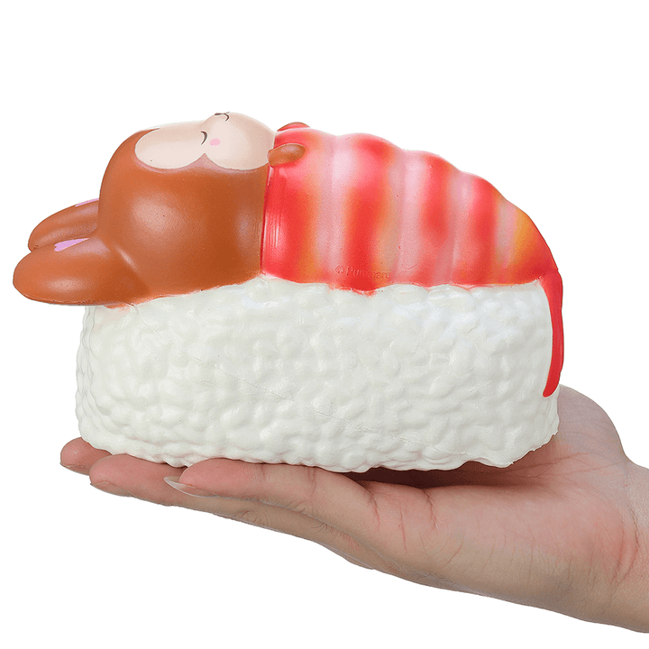 Yummiibear Squishy Foxy and Prawn Blanket Jumbo Sushi Toy Slow Rising with Packaging Box - Trendha