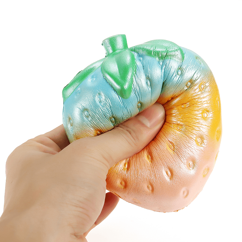 NO NO Squishy Rainbow Colorful Strawberry Jumbo Slow Rising with Packaging Collection Gift Toy - Trendha