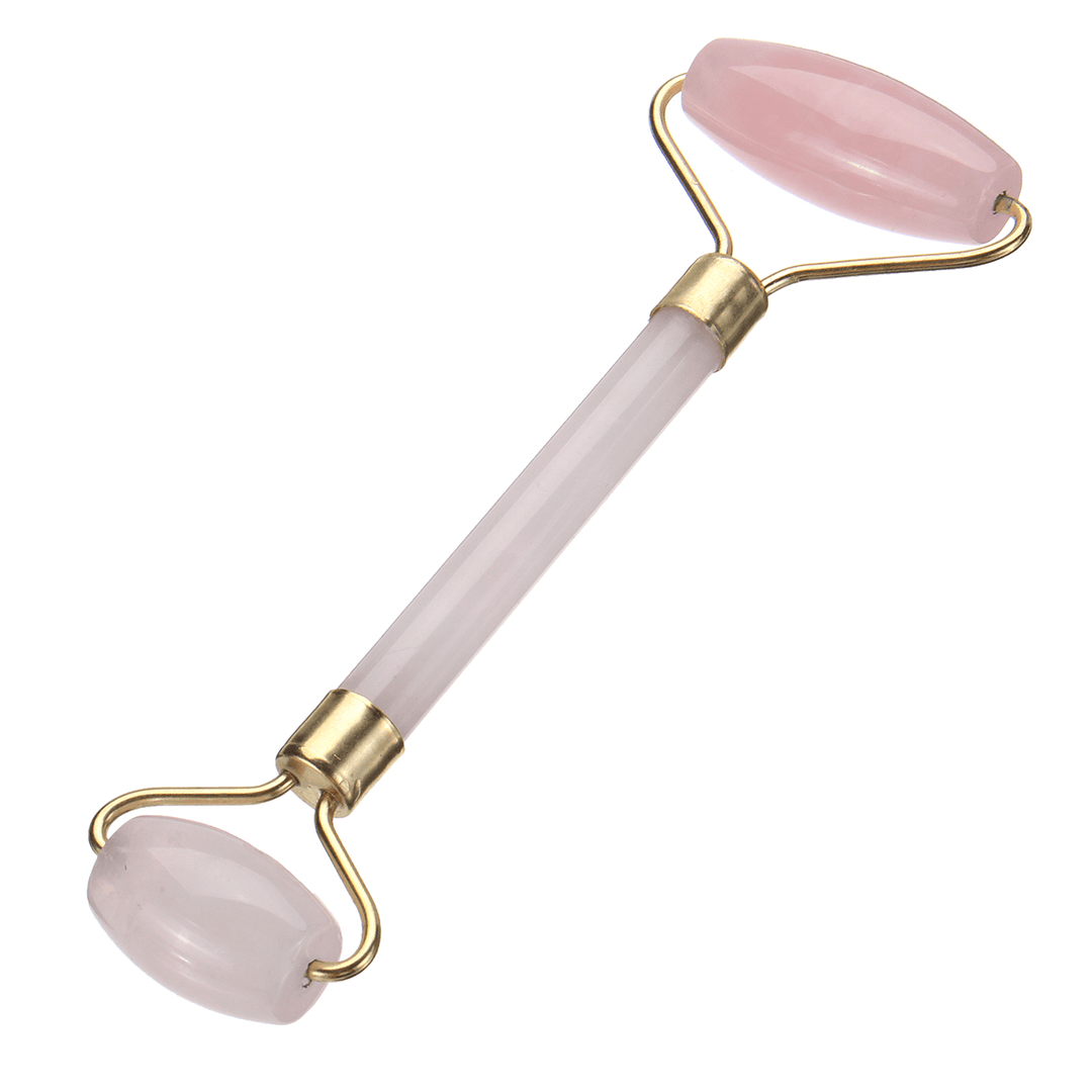 Pink Jade Roller Facial Massage Roller anti Wrinkles Minimize Enlarged Pores Tighten Firming - Trendha