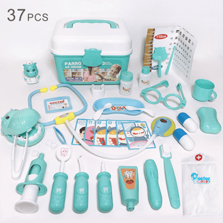Simulation Sound and Light Stethoscope Medical Kit Play House Toy Set with Doctor Uniform Early Education for Kids Toys - Trendha