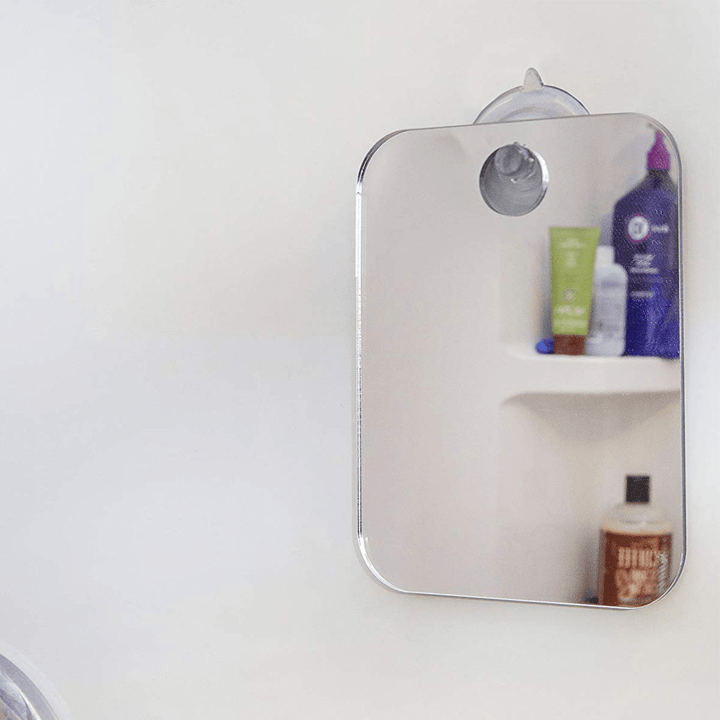 Anti Fog Shower Mirrors Bathroom Fogless Fog Free Mirror Washroom Travel for Man Shaving Mirror 13*17Cm - Trendha