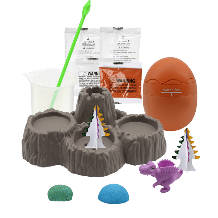 ROCKWOO-627 5-In-1 Burst/Dinosaur Crystal Experiment Chemical Science Experiment Set for Kids Educational Toys - Trendha