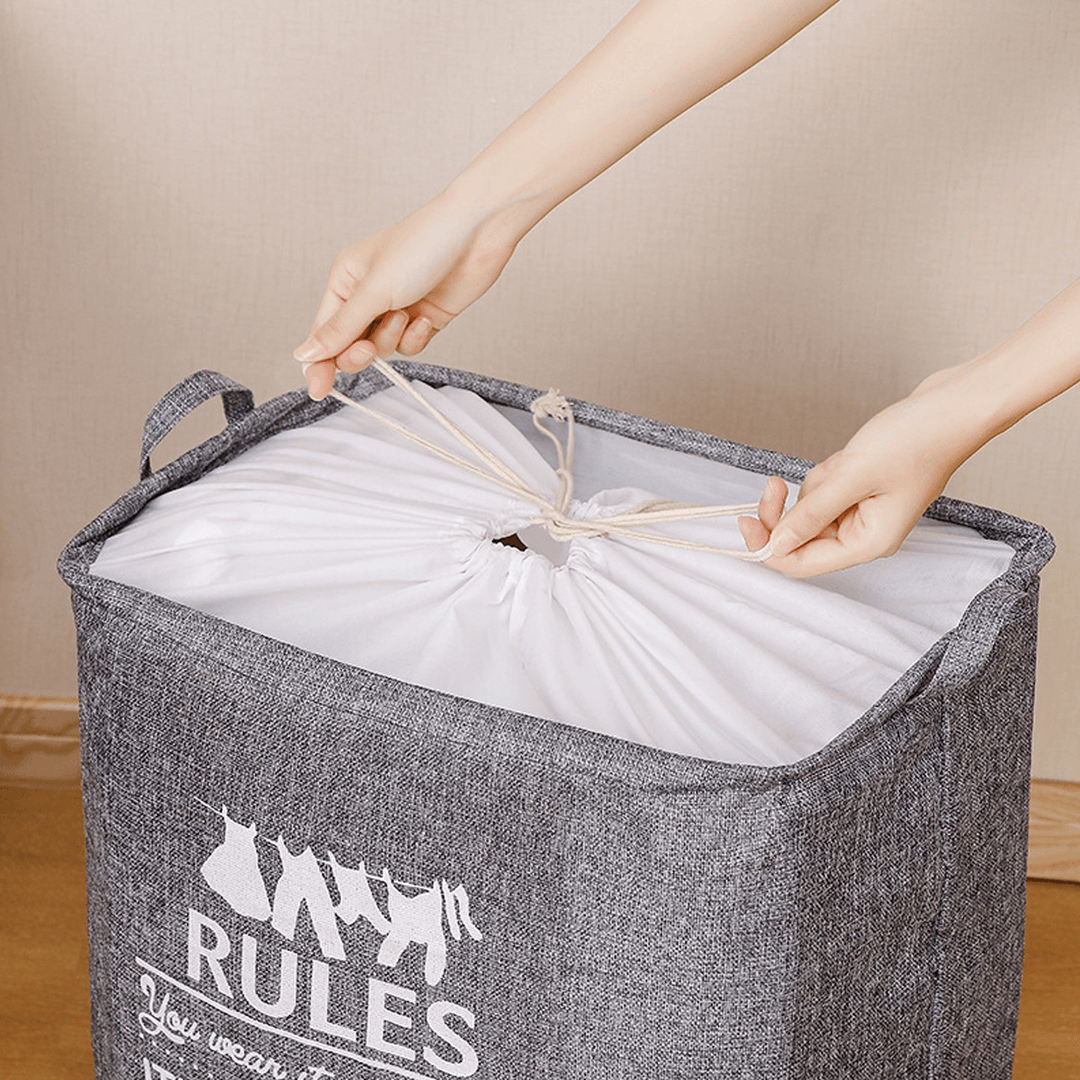 100L/75L Foldable Dirty Clothes Hamper Basket Storage Bag Toy Storage Bin - Trendha