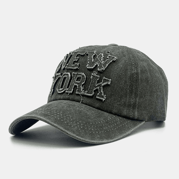 Unisex Made-Old Adjustable Fitted Cap Cotton Letter Patch Stitching Fashion Baseball Cap - Trendha