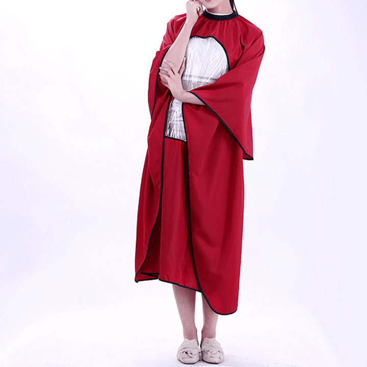 Hairdressing Robe Cloth Waterproof Barber Hairdresser Salon Cape Gown with Phone Window - Trendha