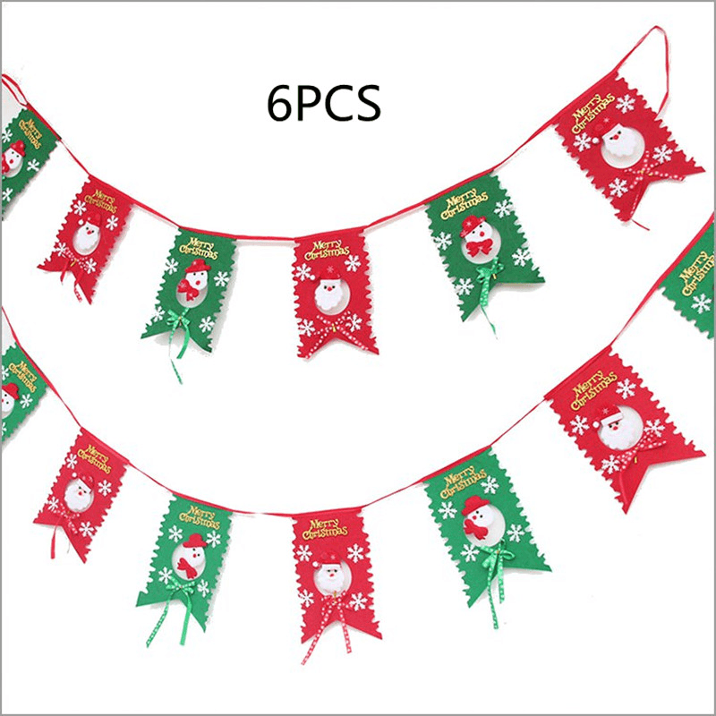 Christmas Party Home Decoration Multi-Style Hanging Flags Ornament Toys for Kids Children Gift - Trendha