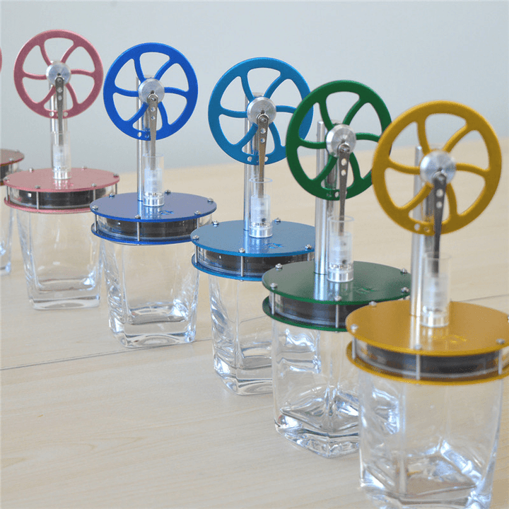 Low Temperature Difference Hot Air Stirling Engine Colorful STEM Model Physics Experiment - Trendha