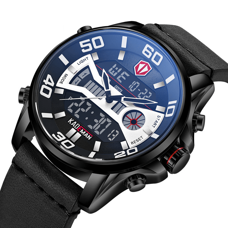 KADEMAN K6171 Sport Men Digital Watch Multifunction Alarm Clock Waterproof Dual Display Watch - Trendha