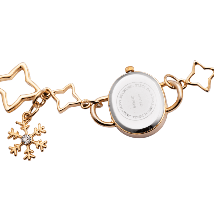 ASJ Fashion Elegant Oval Dial Star Bracelets Women Quartz Watch Wristwatch - Trendha