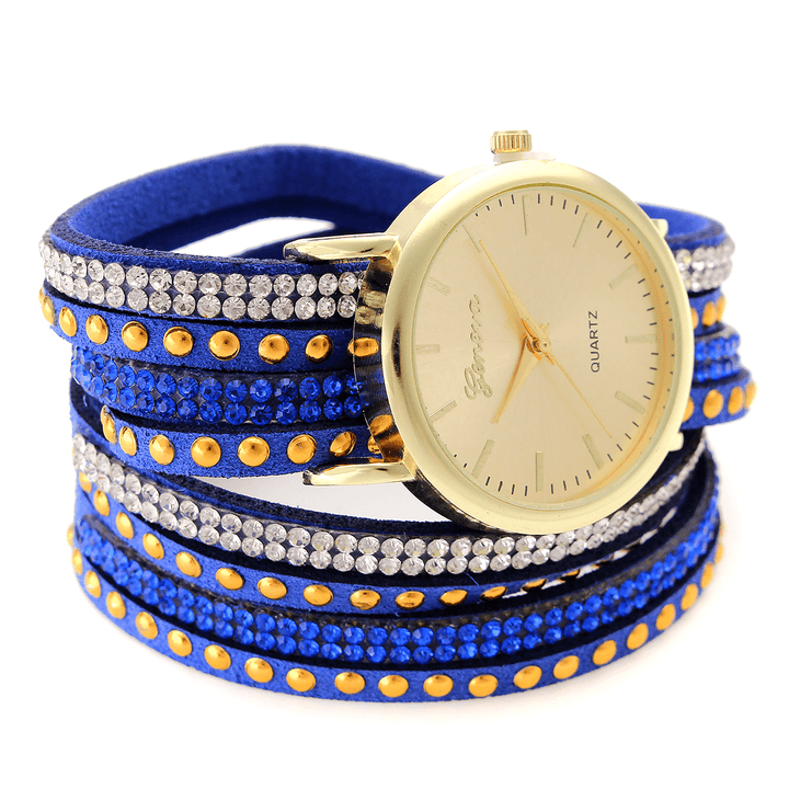 Fashion Circle Bracelet Diamond Women Watch Quartz Watch - Trendha