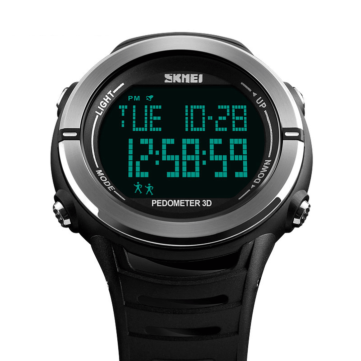 SKMEI 1322 Digital Watch Male Fashion Sport Multi-Function Alarm Pedometer Wrist Watch - Trendha
