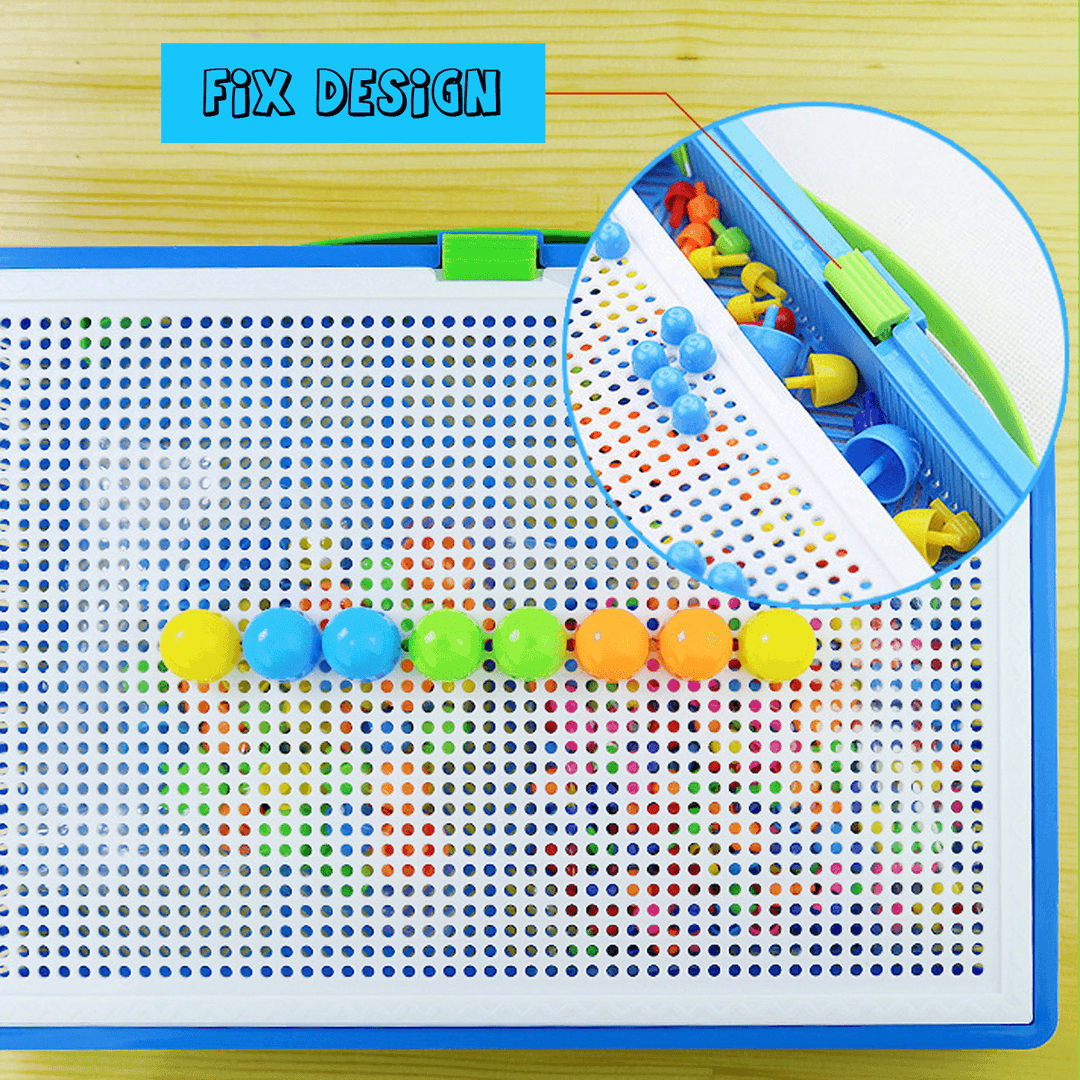 Kids Pegs Board DIY 296 Toys Educational Children Puzzle Learning Creative Gift - Trendha