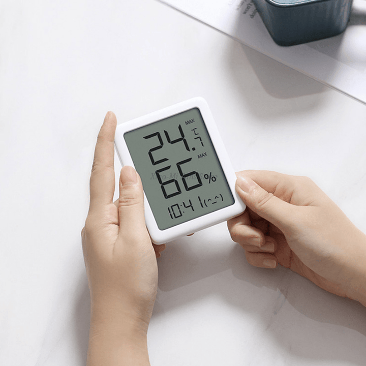 Miaomiaoce E-Ink Screen LCD Large Digital Display Thermometer Hygrometer Clock Temperature Humidity Sensor - Trendha