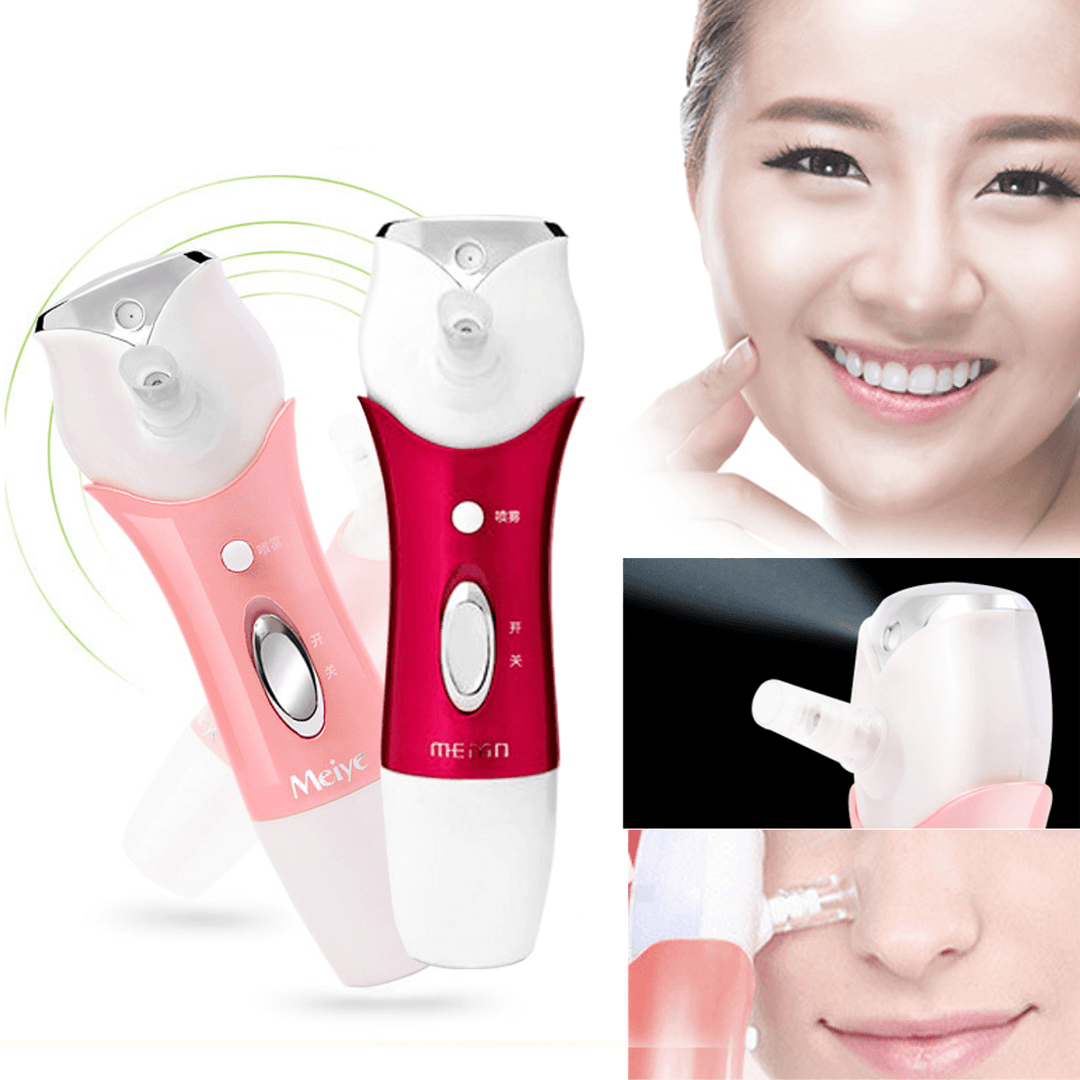 Luckyfine 2 in 1 USB Electric Facial Blackhead Remover Tone Pore Spary Cleaner Acne Cleansing - Trendha