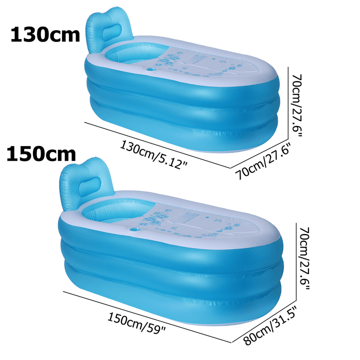30/150CM Inflatable Bathtub Thicken Insulation Sauna Folding Bath Bucket - Trendha