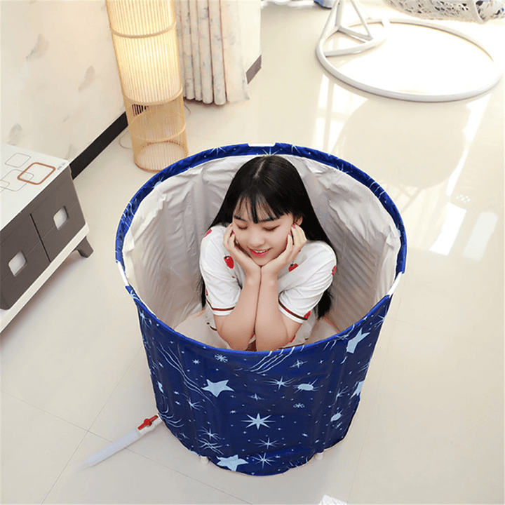 70X20X8Cm PVC Adult Baby Portable Folding Bathtub Water Tub Bucket Outdoor Room Spa Bath - Trendha