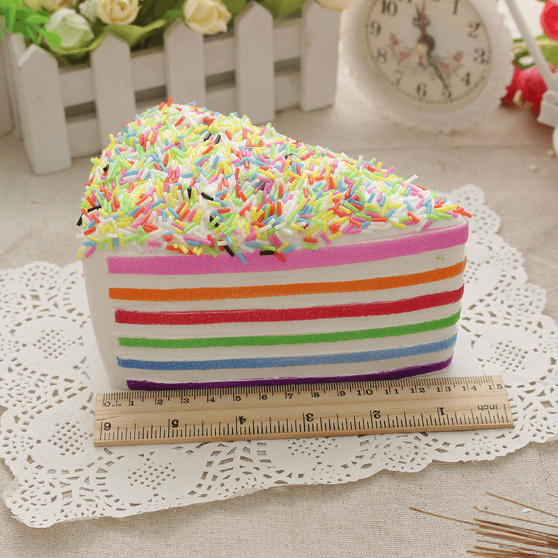 14X9X8Cm Squishy Rainbow Cake Simulation Super Slow Rising Fun Gift Toy Decoration - Trendha