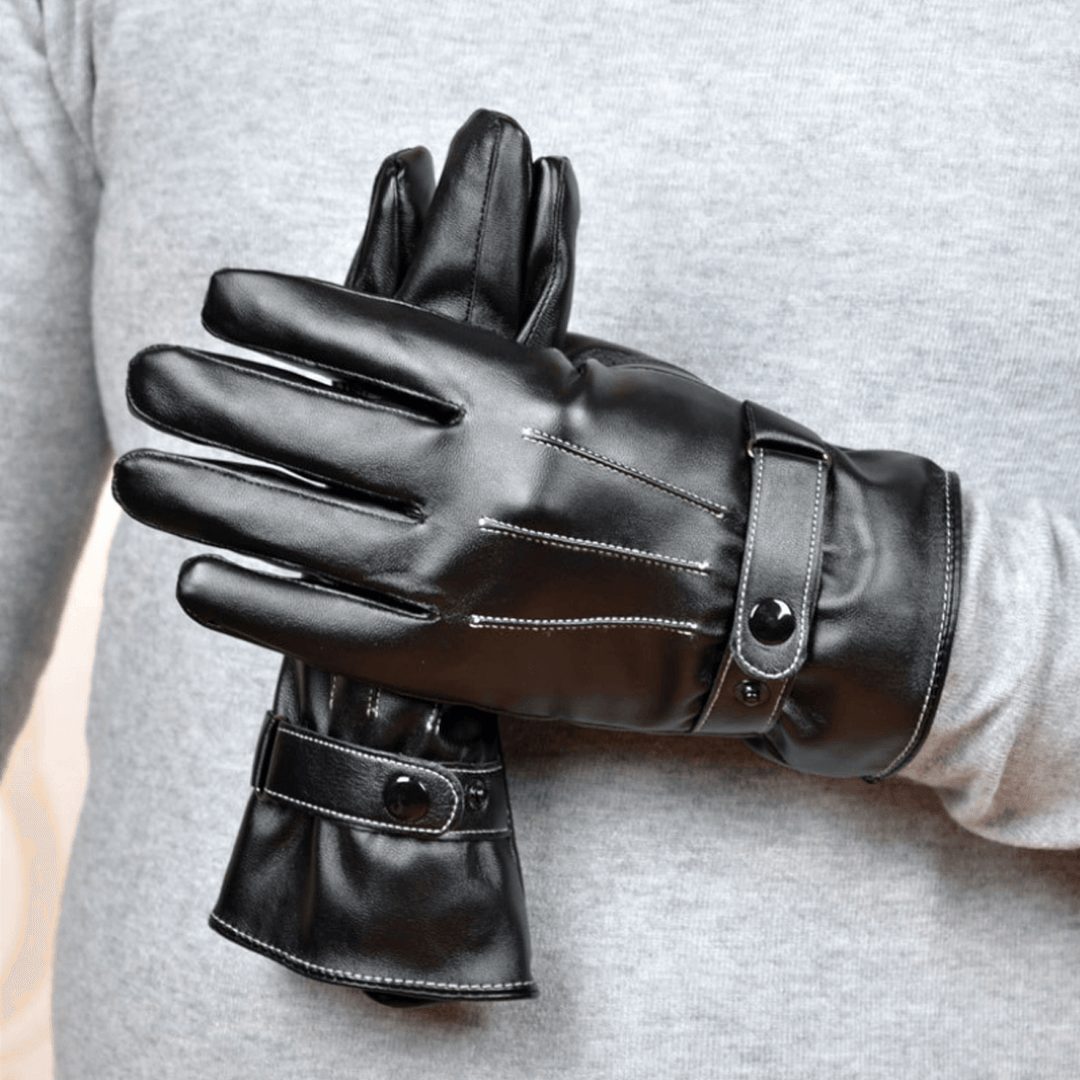 Winter Warm Thermal Leather Gloves Touch Screen Cycling Skiing Snow Snowboard Gloves - Trendha