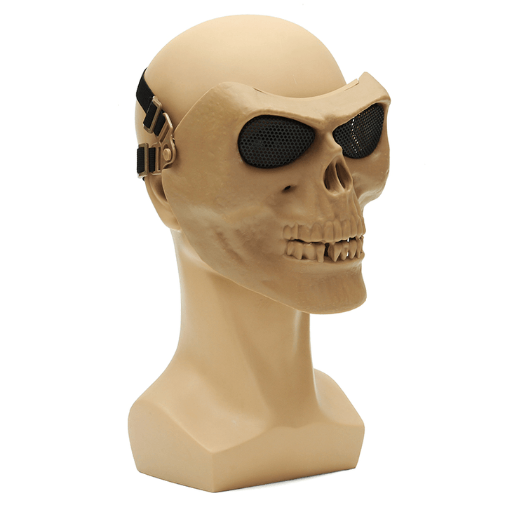 Halloween Costumes Skull Masks Retro Imitation Metal Terror Masks Half Face - Trendha