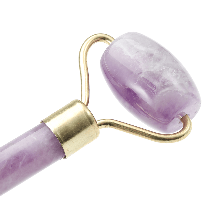 Amethyst Jade Roller Facial Massage Roller anti Wrinkles Minimize Enlarged Pores Tighten Firm - Trendha