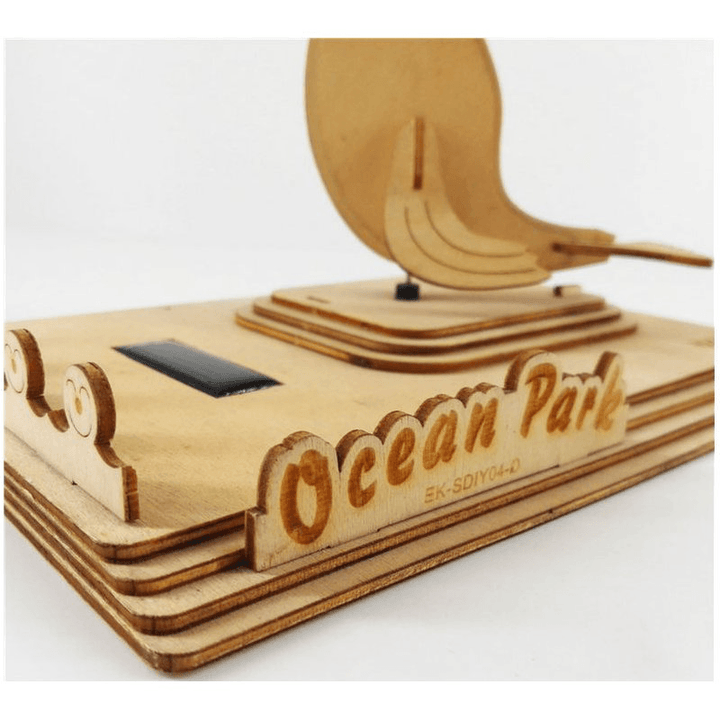 3D Educational Solar Powered Toys Energy Sea Lion Kits Brick Block Wood Puzzle Model Toys - Trendha