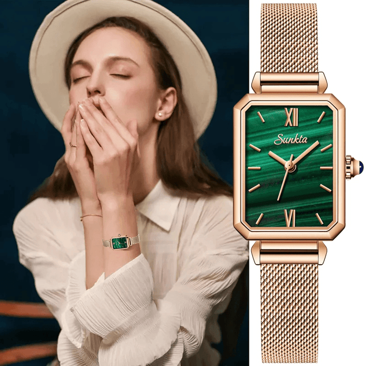 WLISTH Rectangle Dial Women Wrist Watch Ultra Thin Waterproof Fashion Elegant Quartz Watch - Trendha