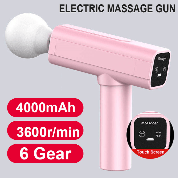 4000Mah USB Charging Massage Guns 6 Gear 3600R/Min Muscle Vibration Massager Pain Relief Therapy Device - Trendha