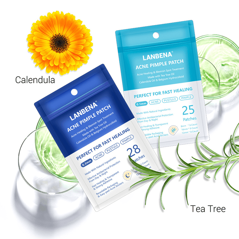 LANBENA Tea Tree Daily Acne Stickers + Night Acne Stickers Fade Blackhead Acne Remover - Trendha