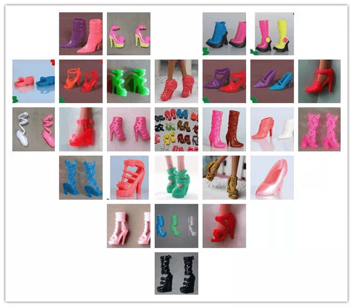 40 Pairs Different High Heel Shoes Boots Accessories Doll House - Trendha