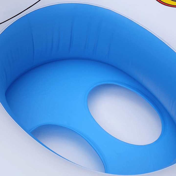 69*65Cm Cartoon Children'S Swimming Ring Environmentally Friendly Pvc Thickened Inflatable Swimming Ring Steering Wheel Horn Swimming Boat - Trendha