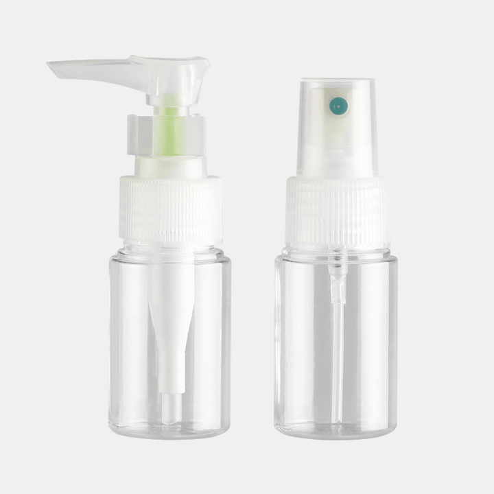 2Pcs 20Ml Transparent Plastic Spray Bottle Set Squeeze Hose Bottle Lotion Moisturizing Cream Sub-Bottle - Trendha