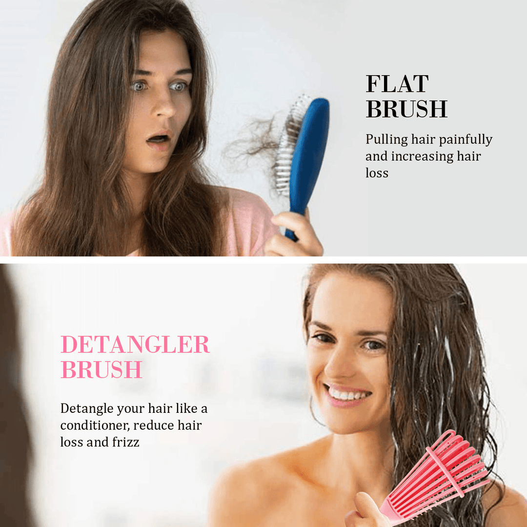 Detangling Brush for Curly Hair Knots Detangling Easy Clean Combs for Afro America/African Hair Textured 3A to 4C Kinky Wavy/Curly/Coily/Wet/Dry/Oil/Thick/Long Hair - Trendha