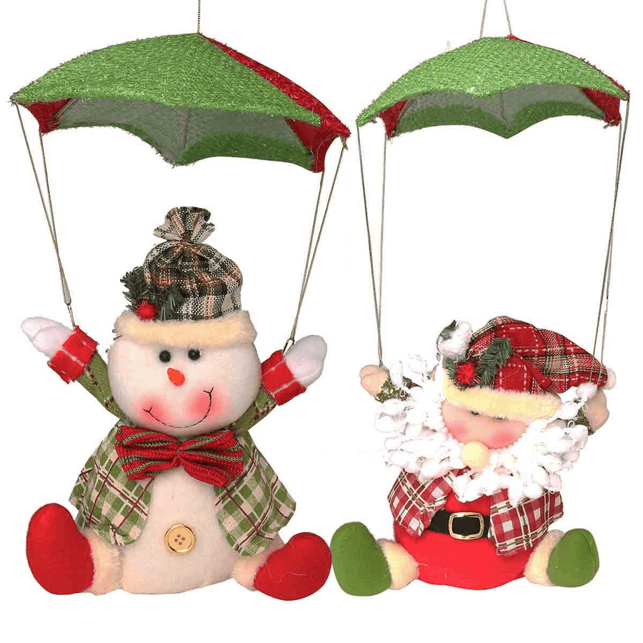 Santa Claus Snowman in Parachute Christmas Xmas Tree Hanging Home Decor Ornament - Trendha