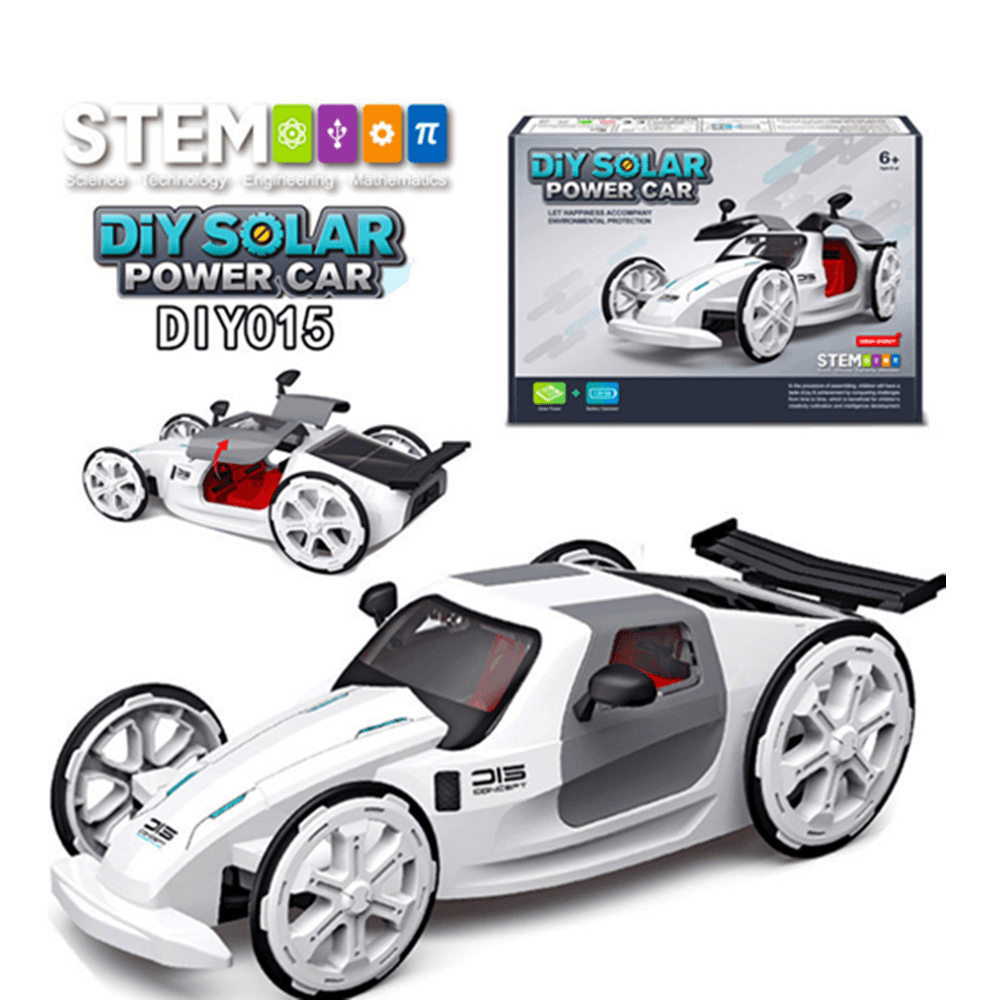 DIY Solar Power Car Electric Four-Wheel Drive Model Educational Toys for Children - Trendha