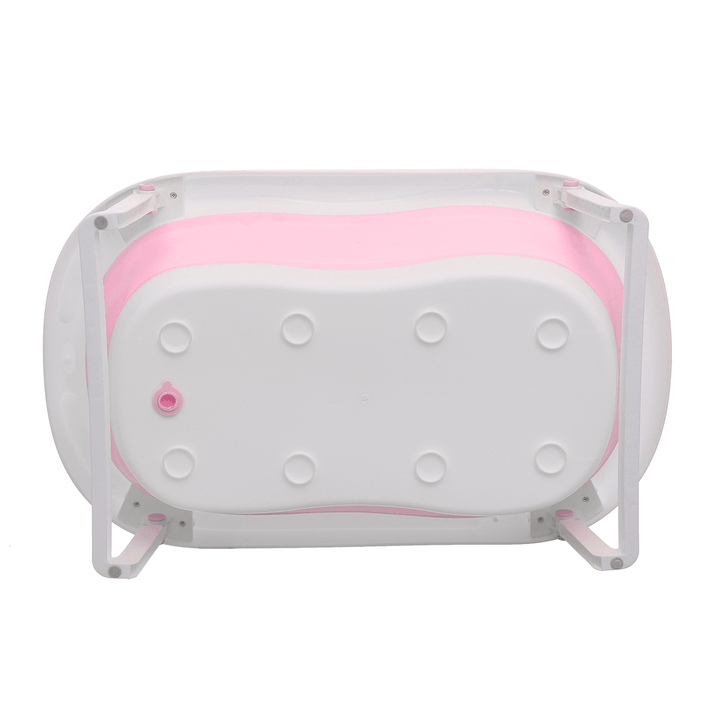 Baby Bath Tub Foldable Shower Newborn Bathtub Safe Kids Bath with Cushion - Trendha