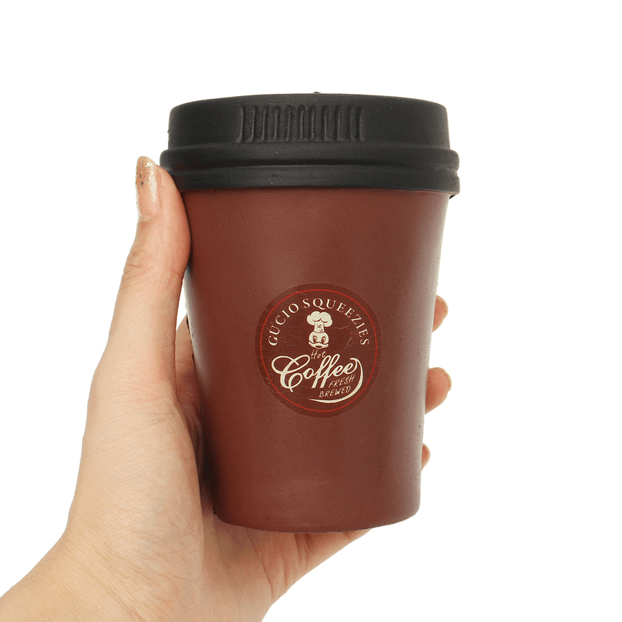 Cute Squishy Slow Rising Jumb Brown Coffee Cup Kid Addult Toys Home Decoration - Trendha