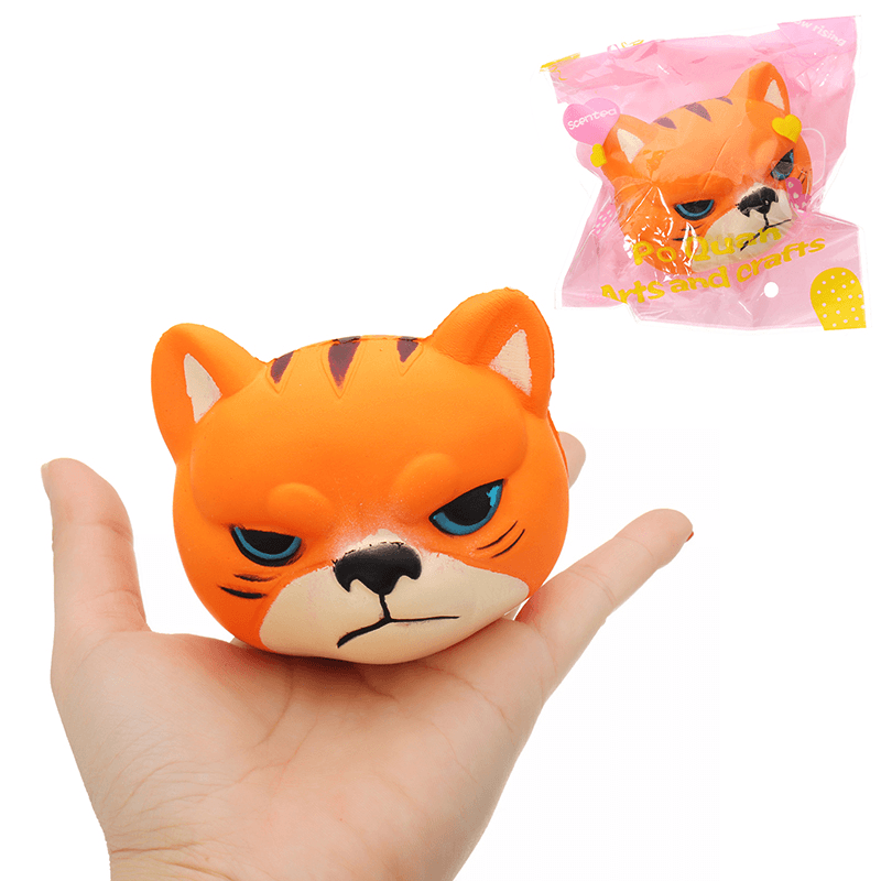 Tiger Squishy 8*7*6.5Cm Slow Rising with Packaging Collection Gift Soft Toy - Trendha