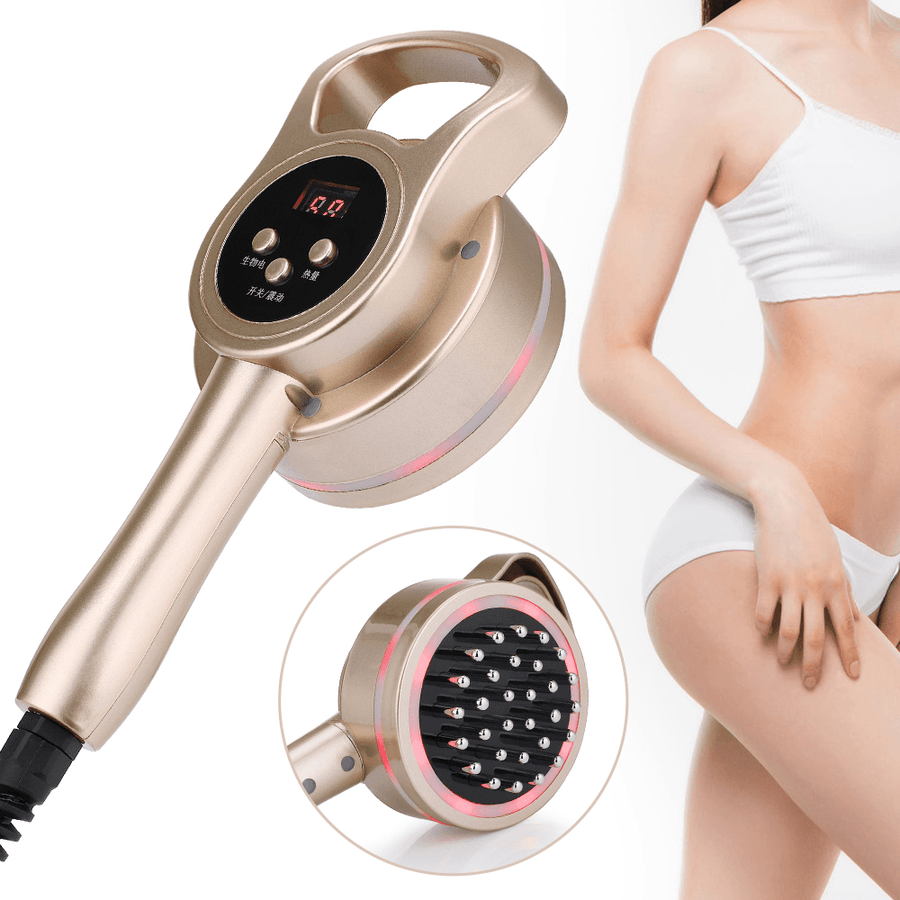 3D Electric Full Body Slimming Massager Red Light Vibration Heating Meridian Brush Roller Body Slim Fitness Tool - Trendha