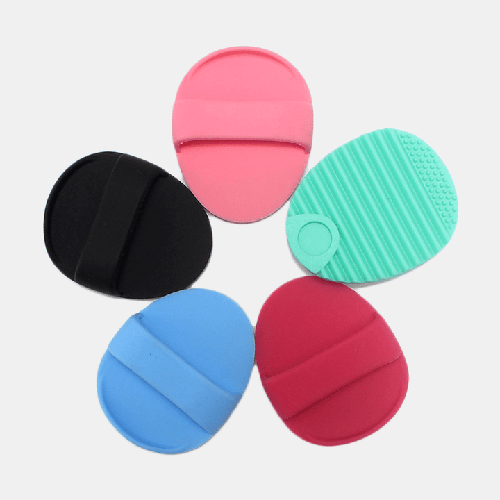 Egg Shape Silicone Brush Cleaning Mat Makeup Brushes Cleaner Glove Scrubber Board Cosmetics Clean Brush Gel Washing Tool - Trendha