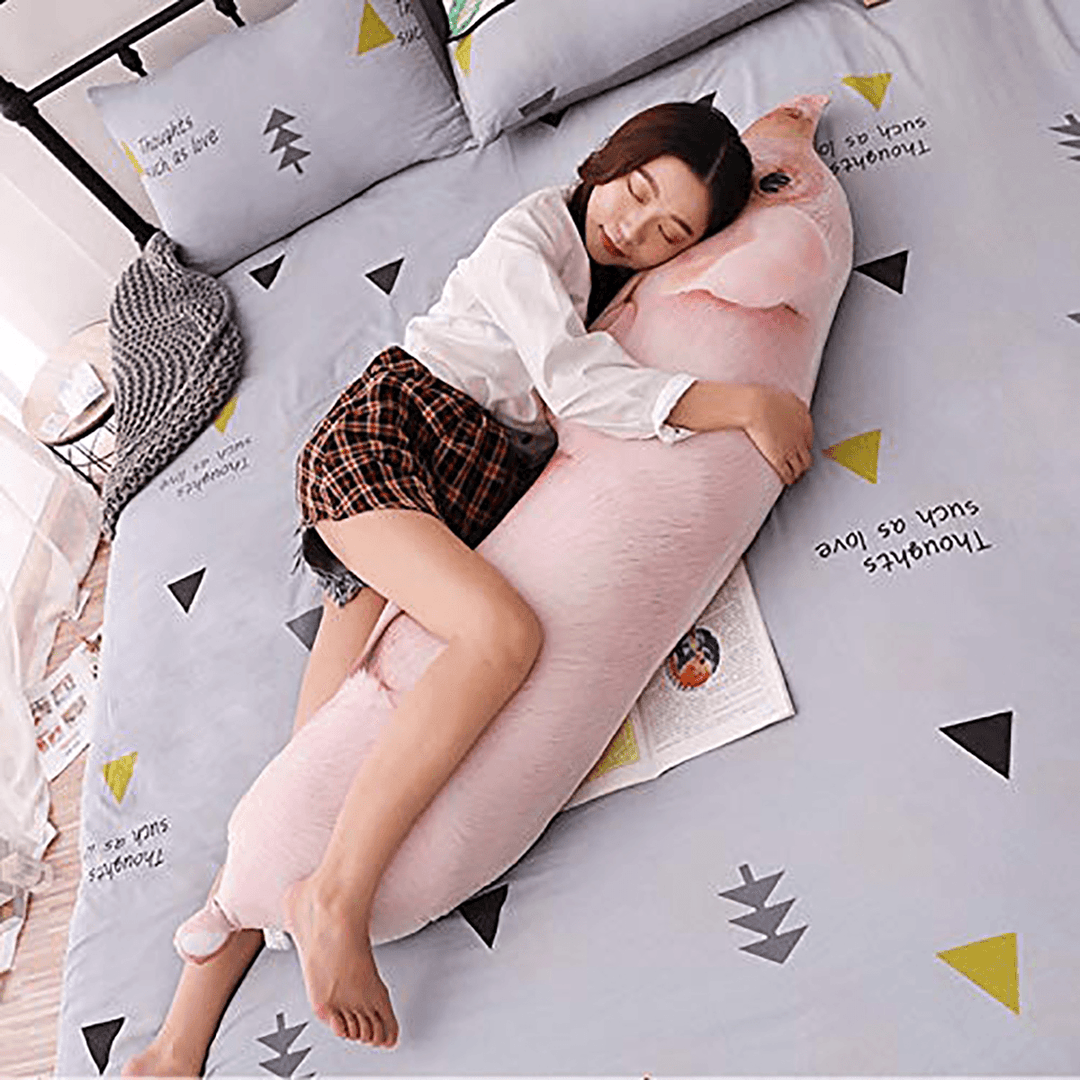 50/70/90CM Simulated Sleeping Pig Plush Pillow Doll Sofa Decor Cotton Kids Gifts - Trendha